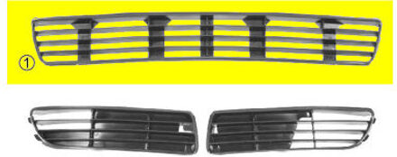 Audi BUMPERGRILL ONDER MIDDEN enkel tot 1999! 0323501