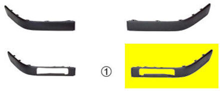 Audi BUMPERLIJST LINKS BUMPER -V6 met MISTLICHTGAT 0322583