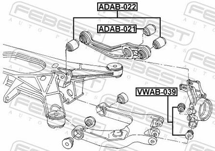 Audi Draagarmrubber ADAB021