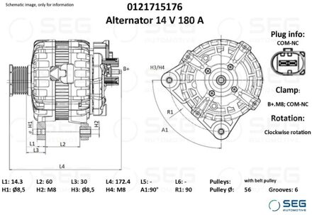 Audi Dynamo Audi 180A 0121715176