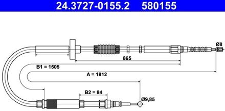 Audi Handremkabel 24372701552