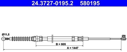 Audi Handremkabel 24372701952