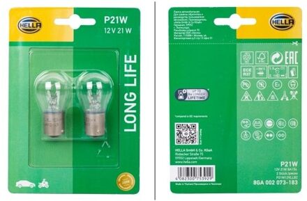 Audi Hella Longlife P21W, 12V21W (2 stuks) 8GA002073183