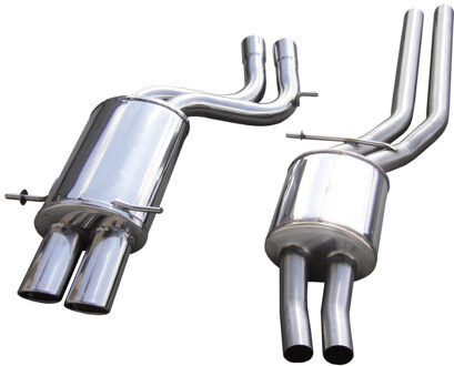 Audi InoxCar middendemper passend voor + Sportuitlaat passend voor Audi RS4 B5 2.7 BiTurbo 1998-2001 2x90 IXOVA40190