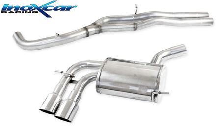 Audi InoxCar middenpijp + Sportuitlaat passend voor Audi RS3 2.5 TFSI Quatro 340pk 2011- 2x90 IXOVAU22RA