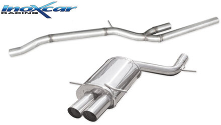 Audi InoxCar middenpijp + Sportuitlaat passend voor Audi RS4 (B5) 2.7 Biturbo 380pk 1998-2001 2x75mm ÃÂ IXCATBACK52