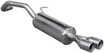 Audi InoxCar uitlaat passend voor Audi A1 1.4TFSi (122pk) 2011- 2x80mm IXAUA104D8