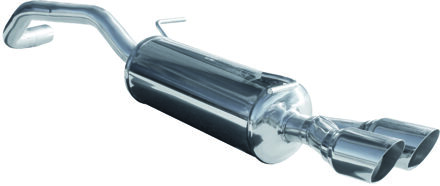 Audi InoxCar uitlaat passend voor Audi A1 1.4TFSi Sport (185pk) 2011- Ø55mm 2x80mm Racing IXAUA101RA