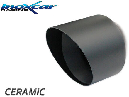 Audi InoxCar uitlaat passend voor Audi A1 (8X) 1.6 TDI 90pk 1x100mm Black Ceramic IXAUA10310CB