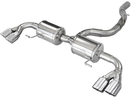 Audi InoxCar uitlaat passend voor Audi A1 (8X) S1 2.0 TFSI 231pk Quattro Sportback 2014- 2x80m IXAUS102XR80