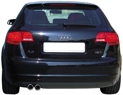 Audi InoxCar uitlaat passend voor Audi A3 8P 1.8TFSi (160pk) 5/2005- 2x80mm IXOVAU1380