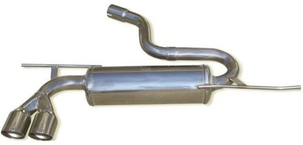 Audi InoxCar uitlaat passend voor Audi A3 8P 1.9 TDi (105pk) 2003- 2x76mm Racing IXOVAU08RA