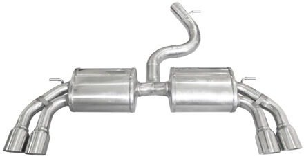 Audi InoxCar uitlaat passend voor Audi A3 (8V) Sportback S3 2.0i TFSI 300pk 2013- 2x80mm Racin IXAUS30180RA