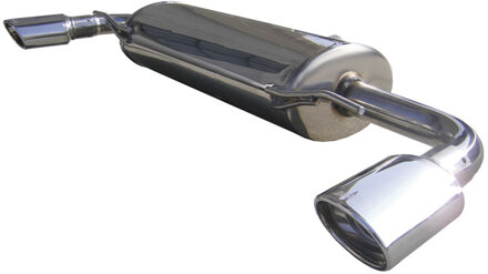 Audi InoxCar uitlaat passend voor Audi TT (8J) 2.0 TFSI 200pk 2006- Duplex 1x120x80mm Obliquo IXTWAU09SB