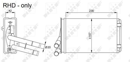 Audi Kachelradiateur, interieurverwarming 54302