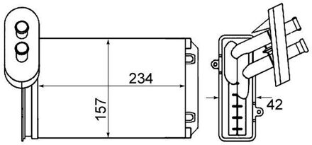 Audi Kachelradiateur, interieurverwarming AH19000S