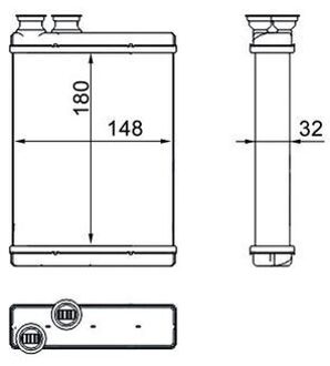 Audi Kachelradiateur, interieurverwarming AH265000S