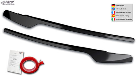 Audi Koplampspoilers passend voor Audi A4 (B8) Sedan/Avant Facelift 2011-2015 (ABS Glanzend Zwart) RDKAU18B