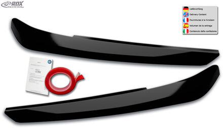 Audi Koplampspoilers passend voor Audi Q3 (F3) incl. Sportback 2019- (ABS Glanzend Zwart) RDKAU21B
