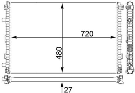 Audi Lage temperatuurkoeler, intercooler CIR24000P
