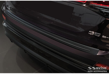 Audi Matzwart RVS Achterbumperprotector passend voor Audi Q4 e-tron (F4B) & Q4 e-tron Sportback (F4N) AV240372