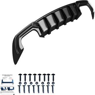 Audi Oneway Achterbumperskirt (Diffuser) passend voor Audi A3 (8V) Sedan Facelift 2016-2020 OWRV21043