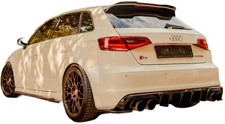 Audi Oneway Achterbumperskirt (Diffuser) passend voor Audi S3 Sportback 8V 2013-2016 - Glanzend zwart OWRV21032