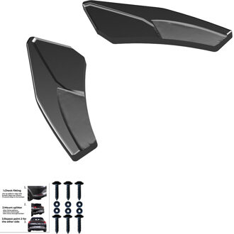 Audi Oneway Achterbumperskirts (Hoeken) Audi A3 (8Y) Sportback S-Line/S3 Facelift 2025- - Glanzend zwart OWRS11074