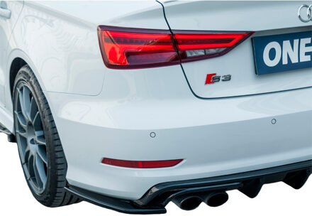 Audi Oneway Achterbumperskirts (Hoeken) passend voor Audi S3 8V Sedan 2013-2016 - Glanzend zwart OWRS11034