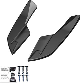 Audi Oneway Achterbumperskirts (Hoeken) passend voor Audi S3 8V Sedan 2013-2016 - Versie 2 Glanzend zwart OWRS11035