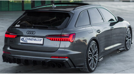 Audi Oneway Achterspoiler passend voor Audi A6 S-Line/S6 C8 Avant 2018- Glanzend zwart OWSP20025