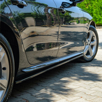 Audi Oneway Set Sideskirts passend voor Audi A4 (B9) Sedan/Avant Facelift 2019-2024 - Glanzend zwart OWSS10059