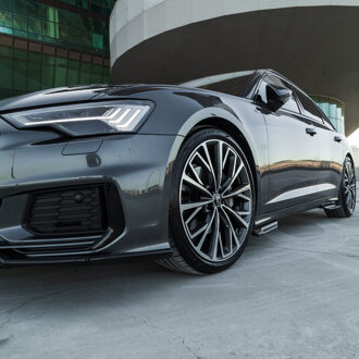 Audi Oneway Set Sideskirts passend voor Audi A6 S-Line/S C8 (Sedan/Avant) 2018- - Glanzend zwart OWSS10029