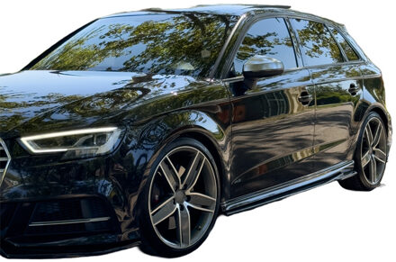 Audi Oneway Set Sideskirts passend voor Audi S3 8V/8V Facelift Sportback 2013-2020 - Glanzend zwart OWSS10017