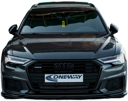 Audi Oneway Voorspoilerlip Audi A6 S-Line/S6 C8 (Sedan/Avant) 2018- Versie 2 - Glanzend zwart OWFS01158