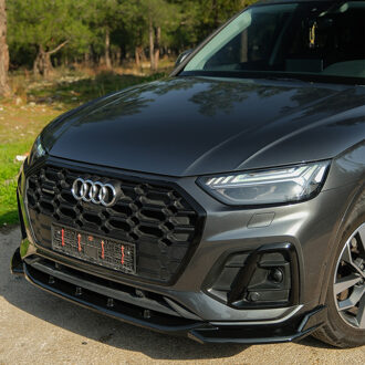 Audi Oneway Voorspoilerlip Audi SQ5 / Q5 S-Line (FY) Facelift 2020-2024 incl. Sportback - Glanzend zwart OWFS01185