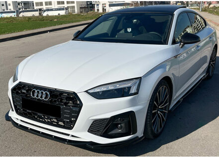 Audi Oneway Voorspoilerlip passend voor Audi A5 S-Line/S5 F5 Facelift 2019- Glanzend zwart OWFS01147