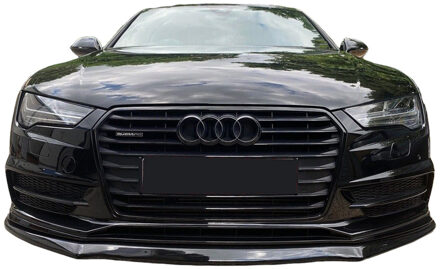 Audi Oneway Voorspoilerlip passend voor Audi A7 S-Line/S7 C7 Facelift 2014-2017 - Glanzend zwart OWFS01085