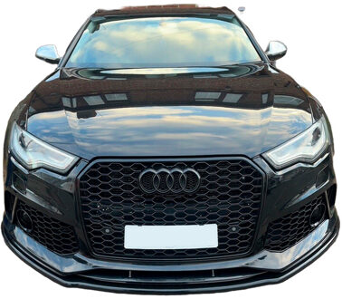 Audi Oneway Voorspoilerlip passend voor Audi RS6 C7 & C7 Facelift 2013-2017 - Glanzend zwart OWFS01035