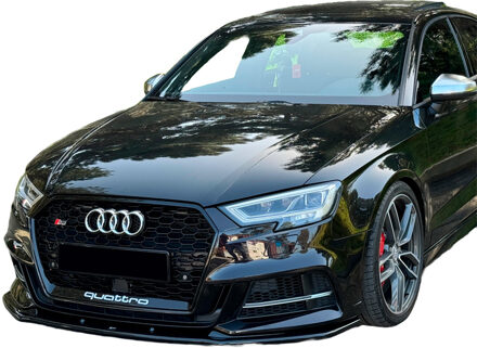 Audi Oneway Voorspoilerlip passend voor Audi S3 8V Sedan 2016-2020 - Glanzend zwart OWFS01028