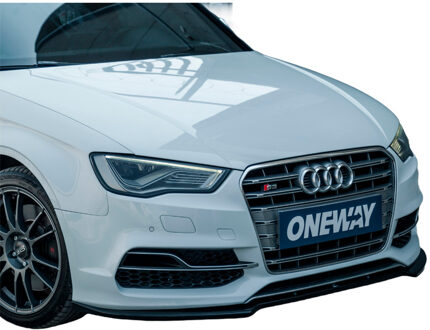 Audi Oneway Voorspoilerlip passend voor Audi S3 8V (Sedan/Cabrio) 2013-2016 - Versie 2 - Glanzend zwart OWFS01118