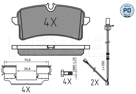 Audi Remblokkenset, schijfrem 0252464317PD