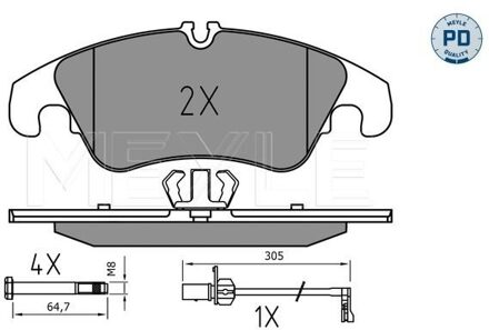 Audi Remblokkenset, schijfrem 0252474319PD