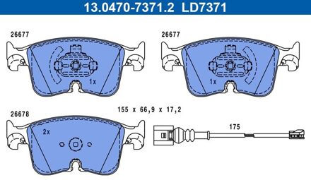 Audi Remblokkenset, schijfrem 13047073712