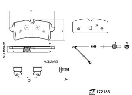 Audi Remblokkenset, schijfrem 172183