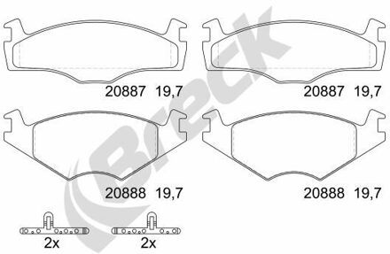 Audi Remblokkenset, schijfrem 208872070200