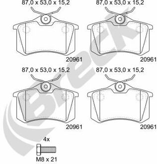 Audi Remblokkenset, schijfrem 209610070400