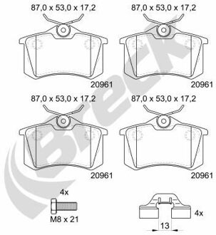 Audi Remblokkenset, schijfrem 209611070400