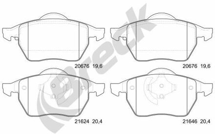 Audi Remblokkenset, schijfrem 216240070100