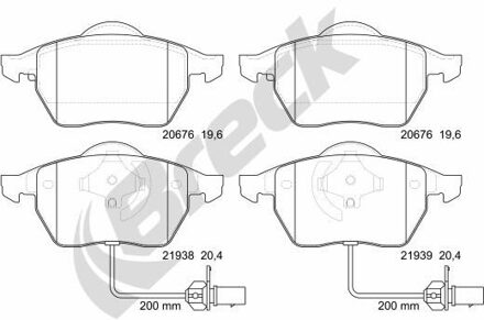 Audi Remblokkenset, schijfrem 219380070110